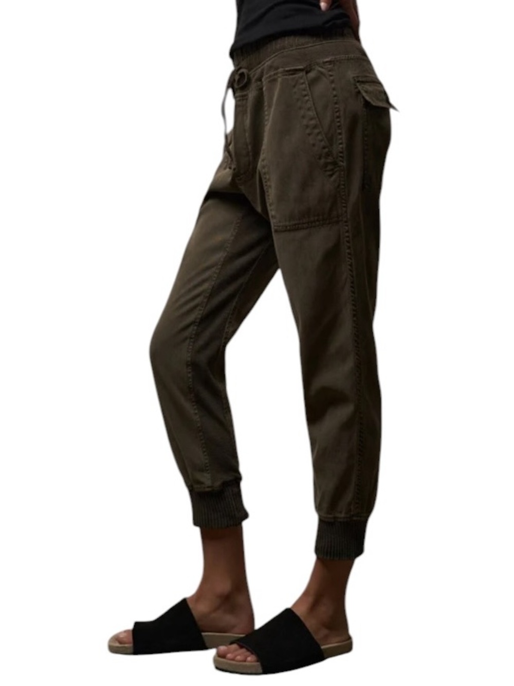 James Perse Mixed Media cuffed casual cotton jogger pants excellent condition - Picture 3 of 14